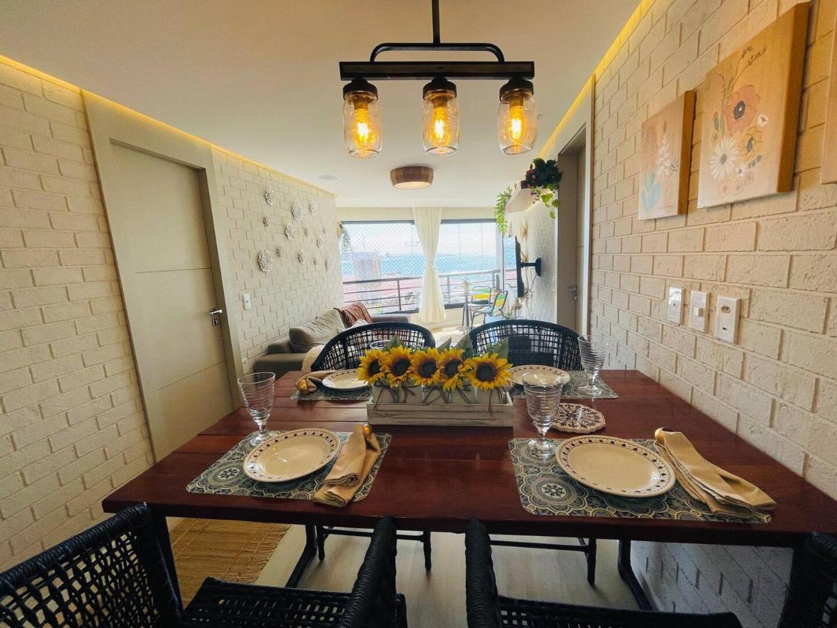 Flat Luxuoso Alto Padrao Frente Mar Com 2 Suites No Iate Plaza Форталеза Екстер'єр фото